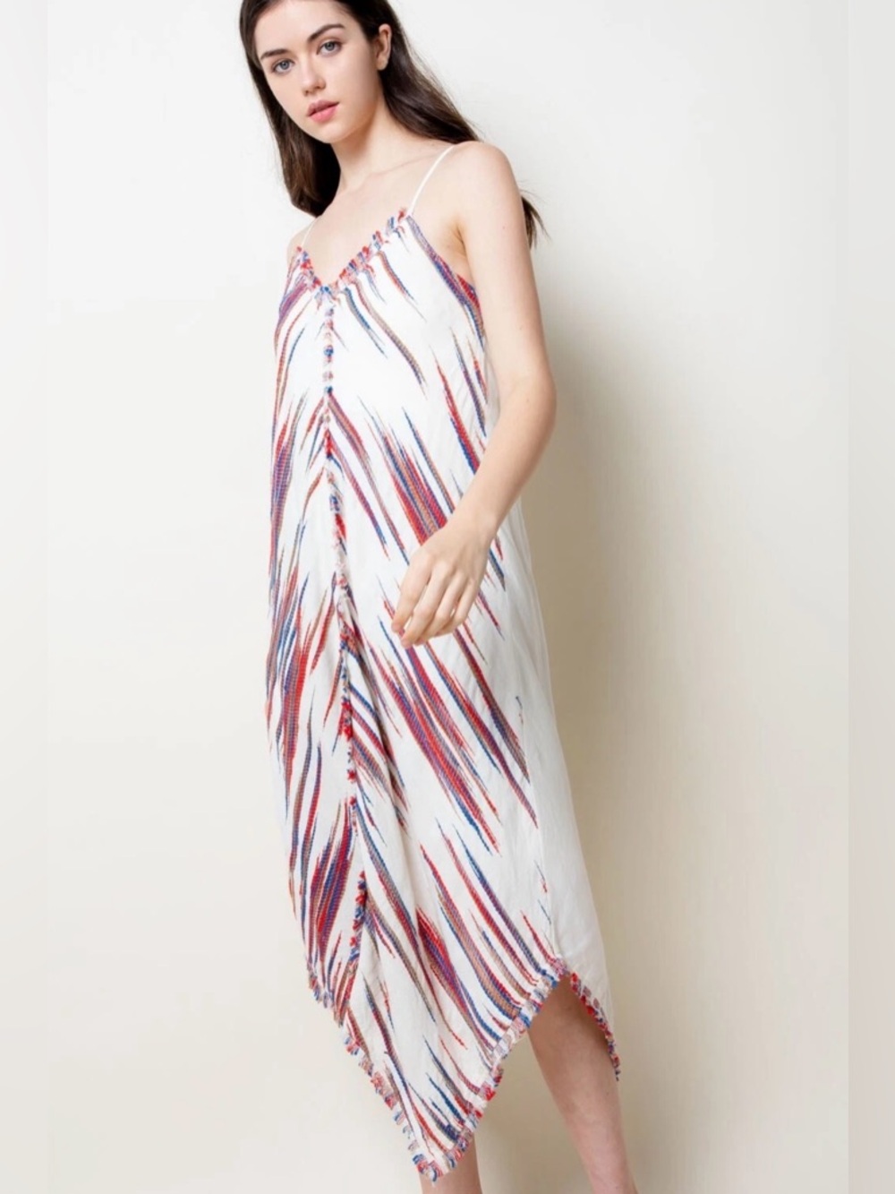 THML Asymmetrical Maxi Dress w/ Stripe Detail